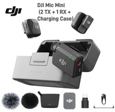 DJI Mic Mini 2 TX  1 RX  Charging Case Wireless Lavalier Microphone Vlog New