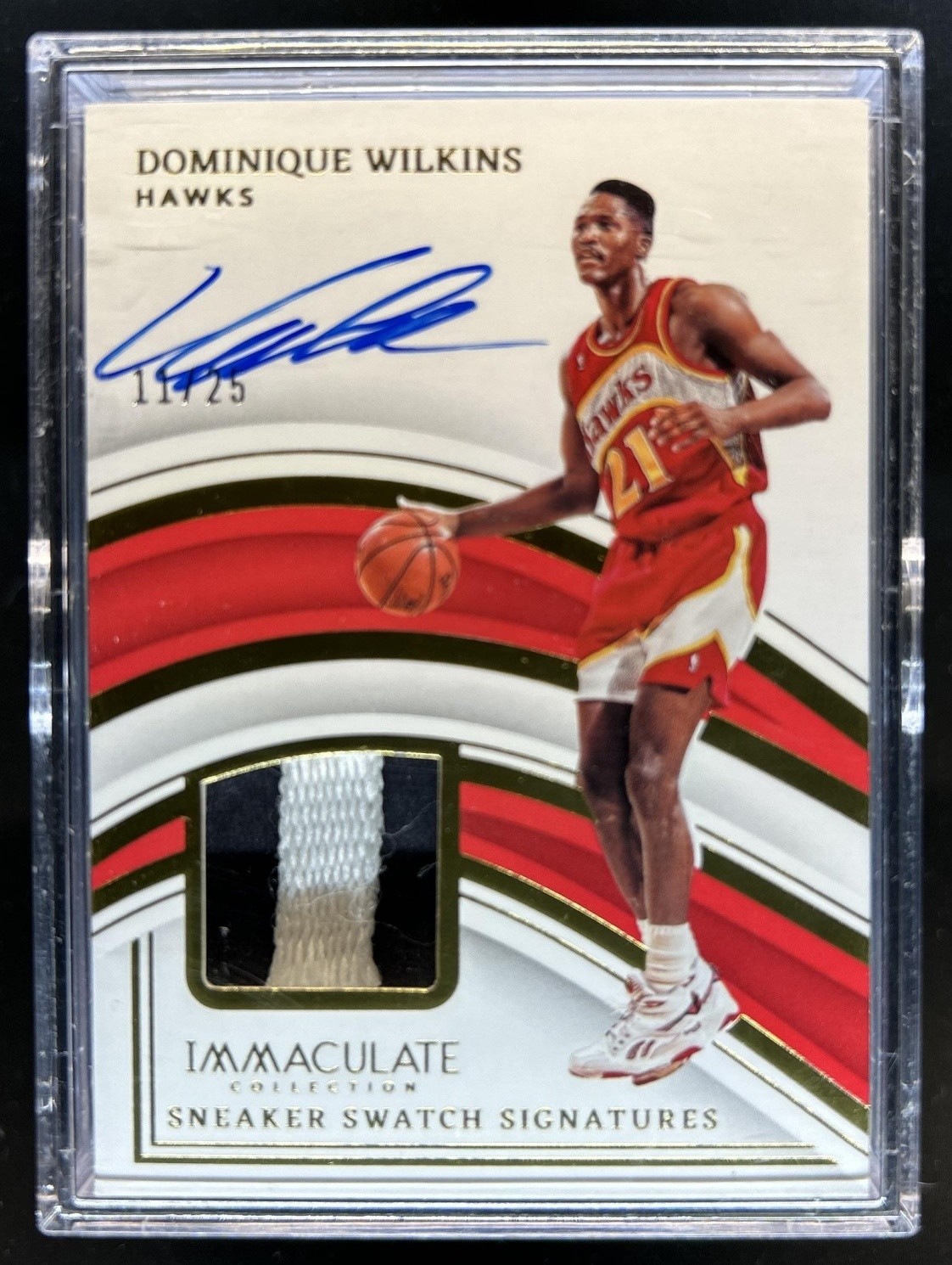 2019-20 Immaculate Dominique Wilkins Sneaker Signatures Auto Autograph #/25