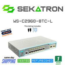 📶 Cisco WS-C2960-8TC-L • 8-Port Fast Ethernet + 1× Gigabit Uplink ⚡FastShip