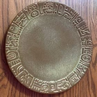 Vintage Frankoma Mayan Aztec  9 Inch Dinner Plate Brown/green