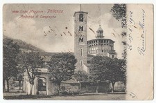 Lake Maggiore-Pallanza Italy, Antique PC, Church, Braila Romania Post, 1902