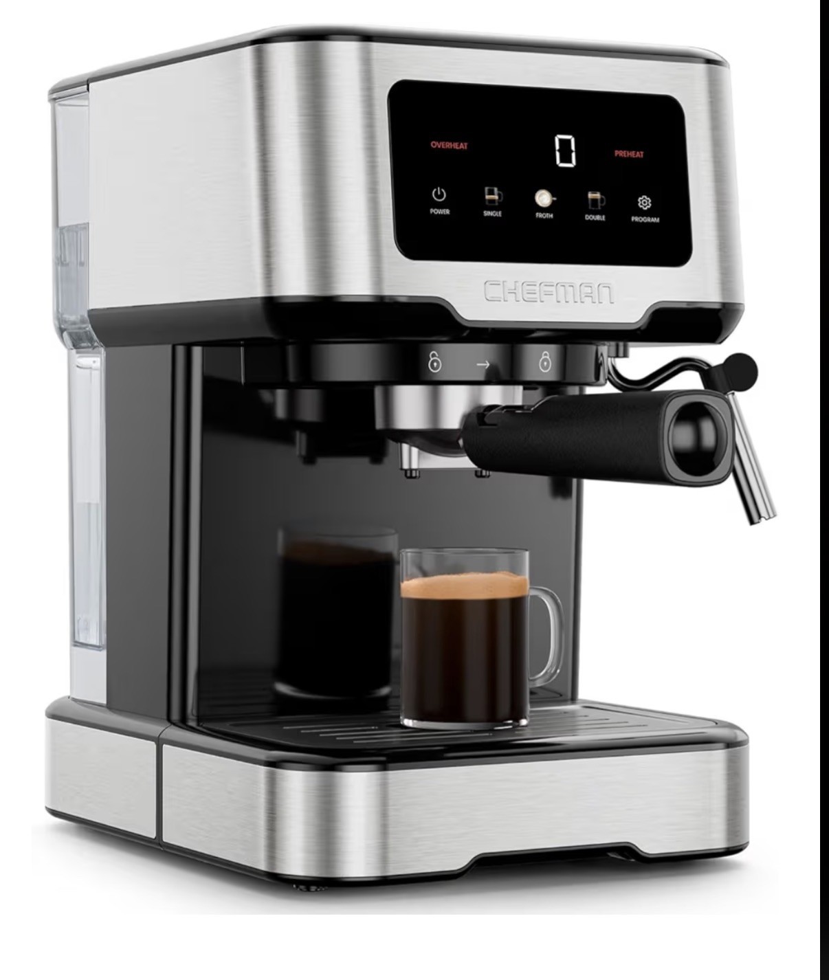Chefman Craftbrew Espresso Machine,15-Bar,Steam Wand,Touch Controls*NEW*Warranty