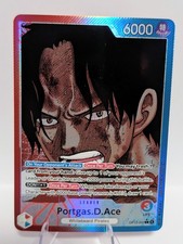 One Piece Portgas.D.Ace OP13-002 Alt Art Leader ENGLISH Carrying On His Will NM