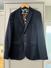 NEXT Tailoring Navy and Black  Slim Fit Blazer 40R 2-Button Notch Lapel