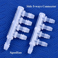 20pcs 5-way Aquarium Air Pump Hose Connector Pp Plastic Pipe Joints - New