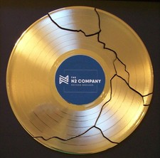 Blank Gold Plated LP Broken Record Album to Custom Customize Award Trophy Vinyl