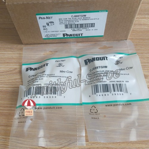 50PCS New Network Jack Module White For Panduit Giga-TX CJ688TGIW Mini-Com Cat6 - Afbeelding 4 van 7