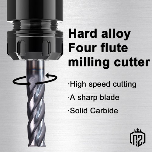 10Pcs 4 Flute 5/16" x13/16" x2-1/2" End Mills Solid Carbide AlTiN Coated CNC Bit - Picture 4 of 10