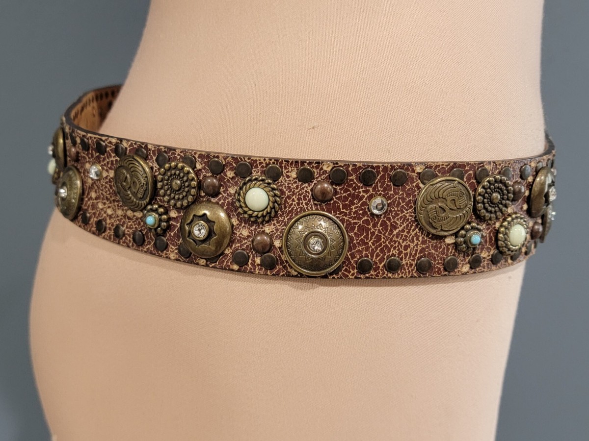 ✨✨✨Vintage✨NANNI✨Gold medallion/Leather belt✨✨✨ NANNI Belts for Women for sale | eBay main image 2