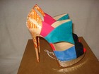 AUTH NEW WOMEN LOUBOUTIN PITOU 150 MULTI-COLOR PYTHON PLATFORM HEEL SANDALS US 7 — photo 7