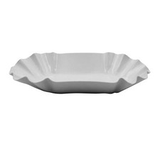 TOP 250 St&uuml;ck Pappschalen, Pommesschale KU2, 120x210x35mm, oval, wei&szlig;