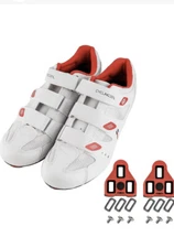 Bicycle Shoes Road Bike Universal Cleat Mount Men's Cycling Shoes White 8 US New