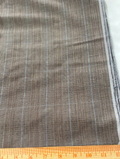 Woven polyester plaid fabric browns, gray, blue 2 yd x 62" skirting weight
