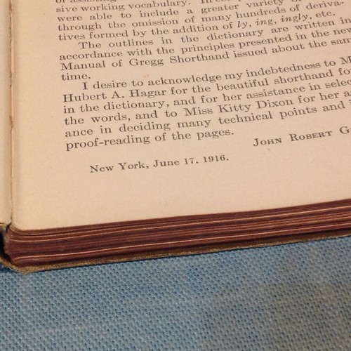 Gregg Shorthand Dictionary by John Robert Gregg 1916 - Foto 6 di 7