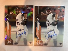 Jose Urquidy 2020 Topps Chrome Refractor Rookie Autograph /499 +Base RC Auto Lot