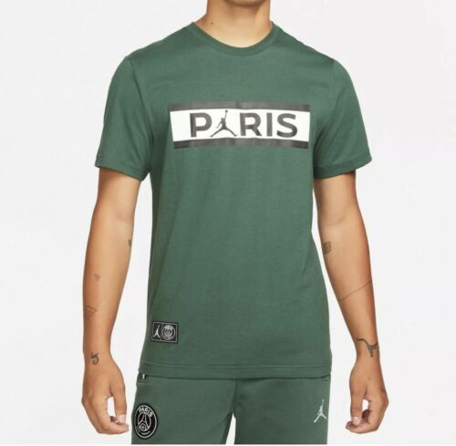 Multiplication Survival truck Nike Air Jordan Paris Saint-Germain T-Shirt DB6510-333 Green Men&#039;s  Size 2XL | eBay