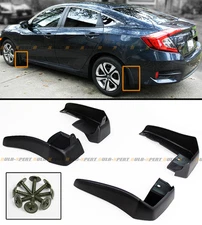 4PCS FRONT & REAR SPLASH GUARD MUD FLAPS FOR 16-2021 10TH GEN HONDA CIVIC SEDAN