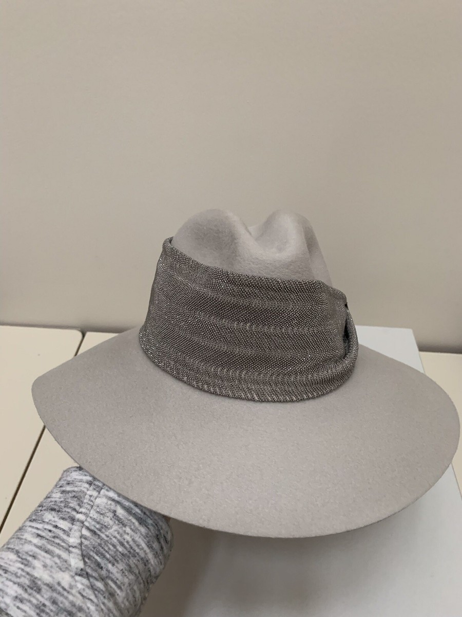 Chapeau Fedora Femme Brunello Cucinelli Gris Taille S - Neuf Avec étiquettes