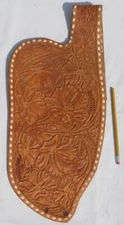 Thick Hand Tooled Leather Saddle Fender Repair or Re-Use  Holster Knife Sheath
