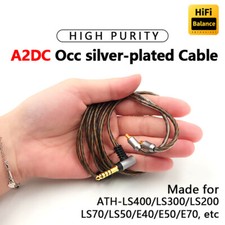 A2DC 6N Hifi Occ Balanced Cable For ATH LS400 LS300 LS200 E40 E50 E70 LS70 LS50