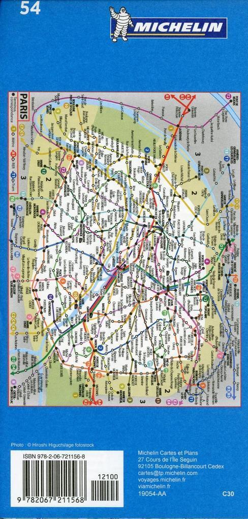 Thumbnail - Paris - Michelin City Plan 54 | 2017 | Englisch