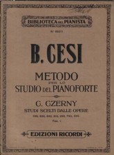 Metodo per lo studio del pianoforte di Beniamino Cesi. . B. Cesi. S.D.. .