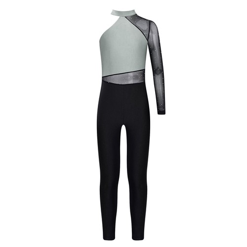 Kinder Mädchen Trikot Ganzkörper Gymnastik Trainingsanzug Bodysuit Training Gym- - Bild 65 von 118