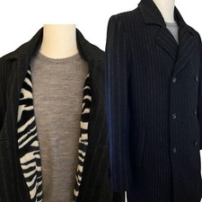 Marc Ecko Double Breasted Chalk Striped Wool ...