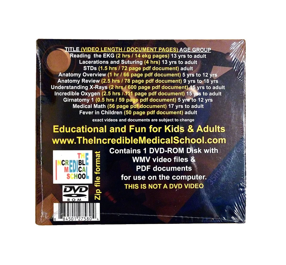 The Incredible Medical School Video Collection 1 DVD-ROM NEW and SEALED - Image 2 of 2