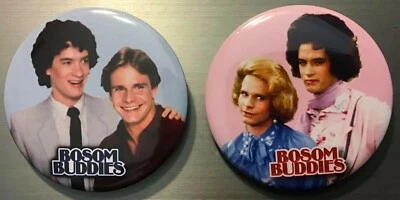 BOSOM BUDDIES TV SHOW 2.25" PIN BUTTON OR MAGNET-Tom Hanks Scolari Drag Queen Ru