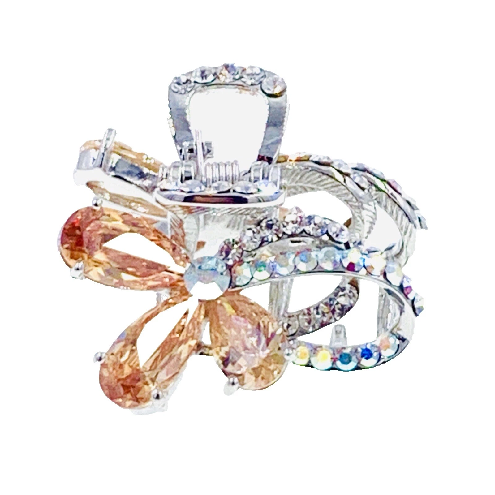 Garras de Cabello Pelo Marrón Flores para Mujeres