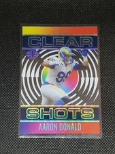 2021 Panini Illusions Football AARON DONALD #CS-4 SAPPHIRE CLEAR SHOTS Rams