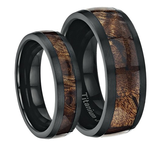 Moda 8mm Uomini Nero Tungsteno Vita Selvaggia Anello di