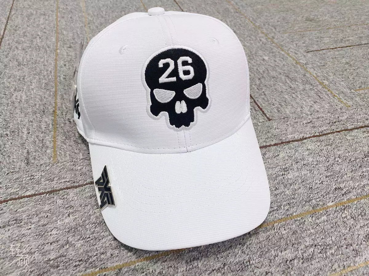 PXG Darkness Skull 26 Hat Golf Baseball Cap Black/White Adjustable