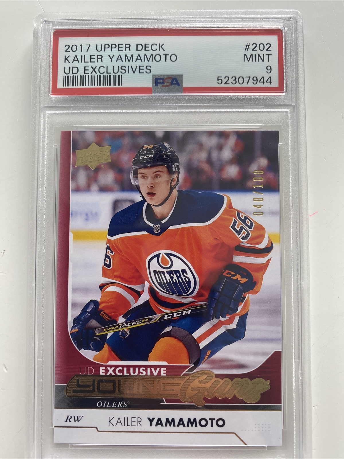 2017-18 Upper Deck Series 1 Kailer Yamamoto Young Guns YG Exclusives /100 #202