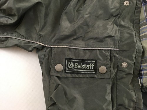 Belstaff Tourmaster 500 vintage biker motorcycle jacket nylon belted mens Small - Picture 11 of 23