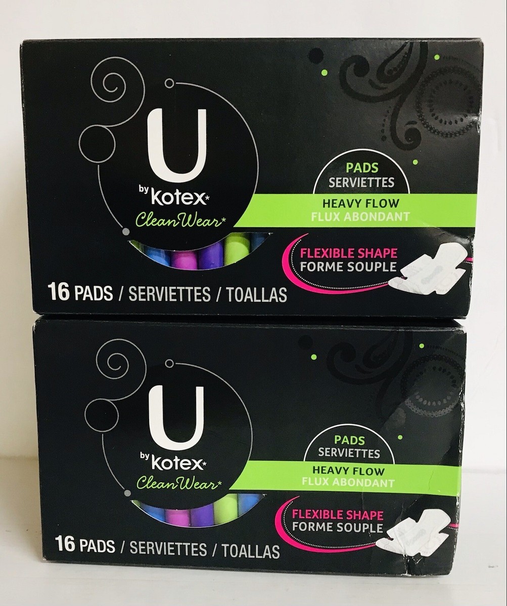 【U LAN】Flow coated glossy padding 2 Boxes U Kotex Heavy Flow/ Flexible Shape 16 Pads (32 Pads