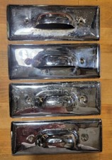 4 Original Vintage Chrome Cabinet Door Handles Drawer Pulls Mid Century Modern