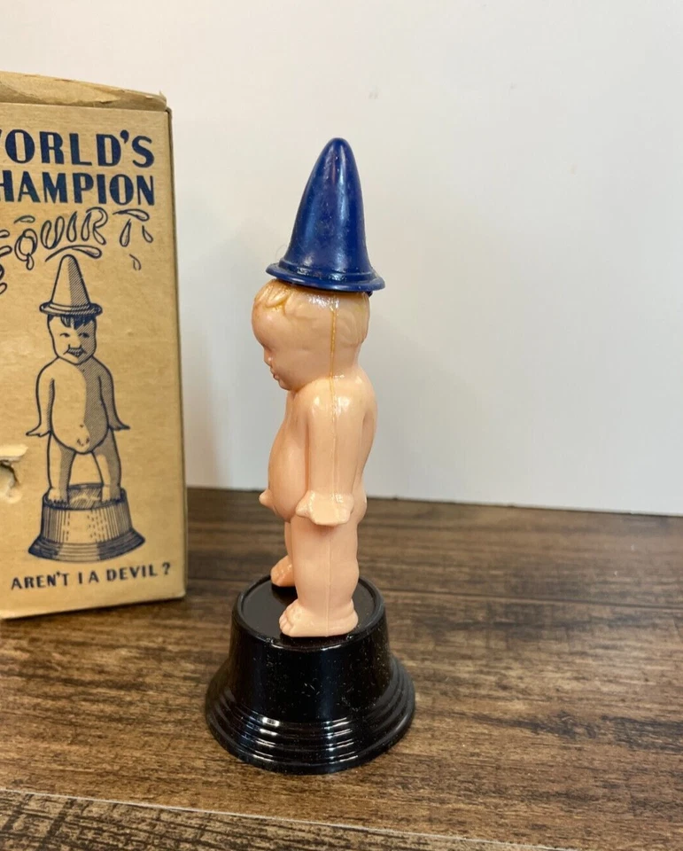Vintage World's Champion Aren't I A Devil Baby Squirter Figure with Original Box - Image 3 of 4