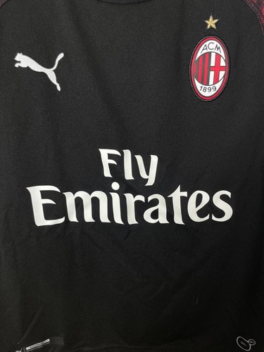 AC MILAN JERSEY THIRD FOOTBALL SOCCER SHIRT 2018 - 2019 PUMA YOUNG sz S 7-8YRS - Picture 4 of 8