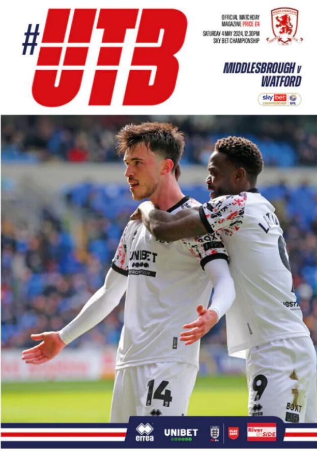 Norwich Middlesbrough Fc Sky Sports 2023/24 MIDDLESBROUGH HOME