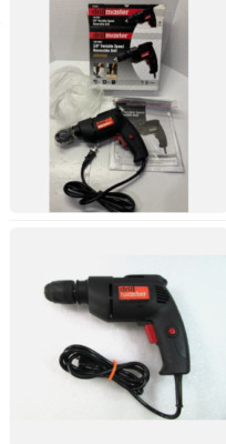 DRILL MASTER 3/8'' VARIABLE SPEED REVERSIBLE  Corded DRILL 60614