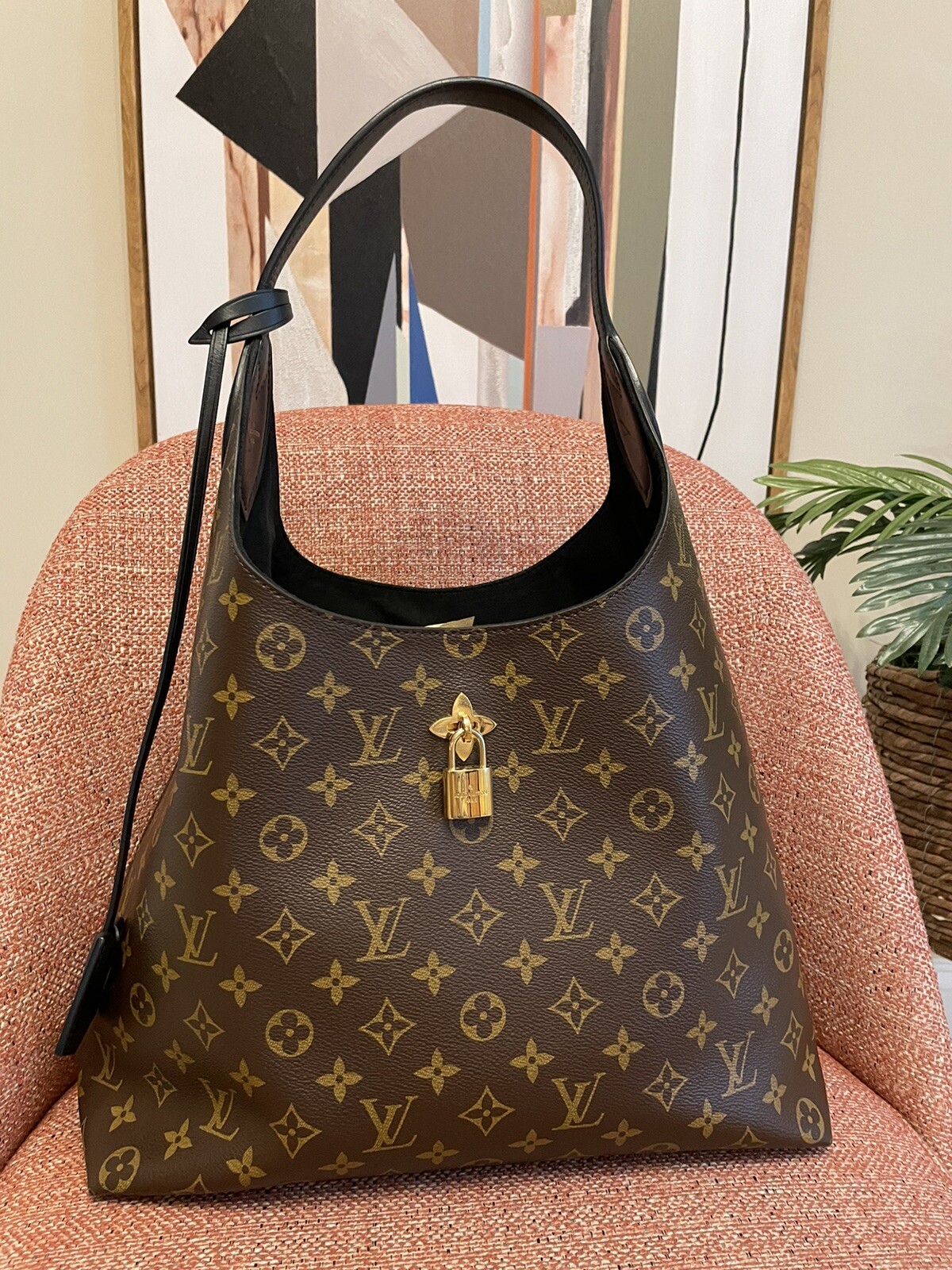 Louis Vuitton flower hobo RARE image 2