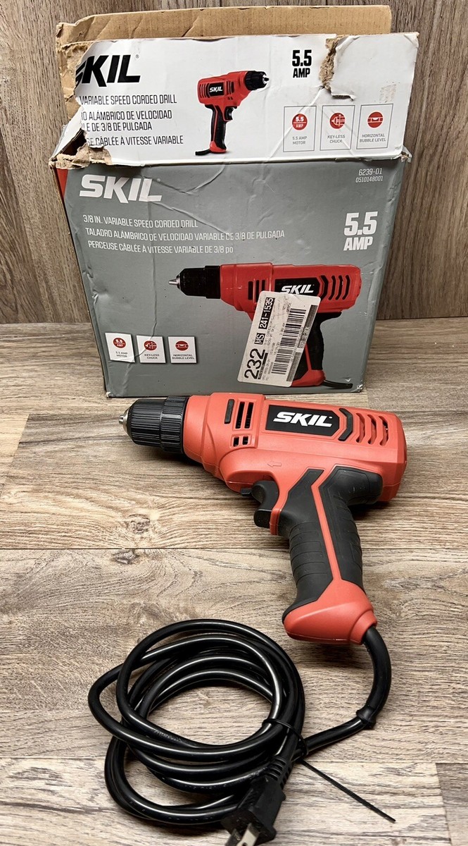 SKIL 6239-01 AMP 3/8” Variable Speed Corded Drill W/ Original