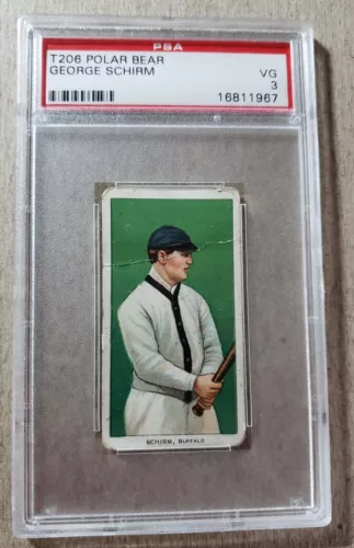 1909-11 T206 Polar Bear George Schirm PSA 3 Buffalo