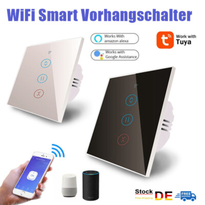 Smart WIFI Rolladenschalter Touch Vorhang Schalter Jalousieschalter TUYA App DHL