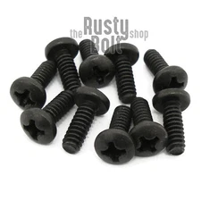 #6-32 x 3/8", Phillips Pan Head Screws, Stainless Steel, Black Oxide