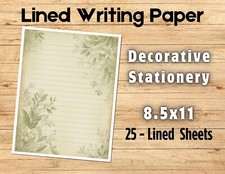 Decorative Stationery - 25- Lined Writing Papers  0017