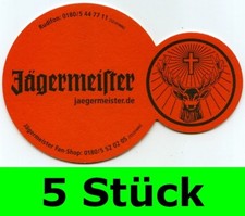 5 Stück Bierdeckel Untersetzer Jägermeister XXL Sonderform Bar Party Theke Typ 2