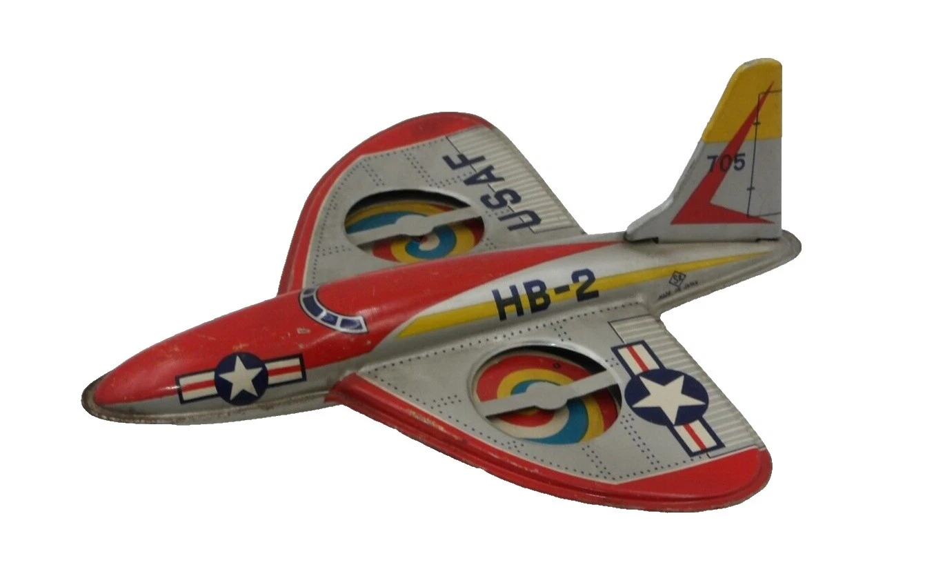 Tin 1950 año del vehículo Vintage fabricación Diecast aviones y naves espaciales